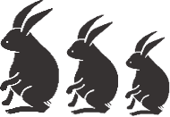 良寛長歌「月の兎」に因みウサギの左向き画像